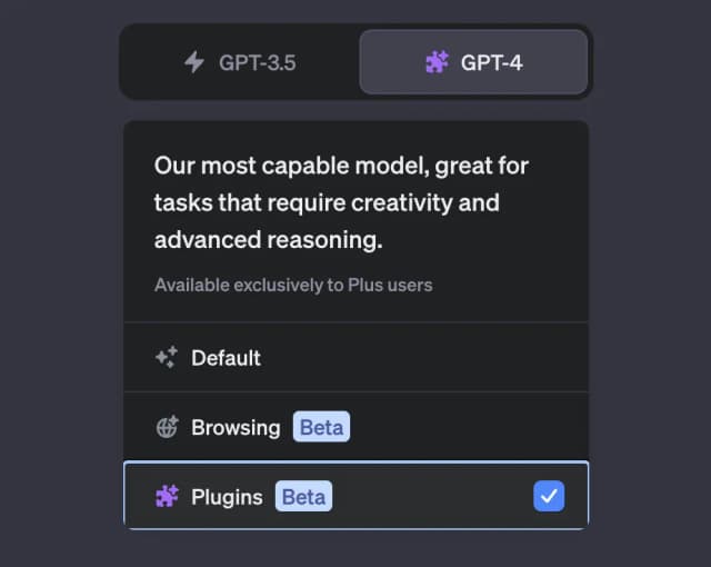 ChatGPT Plugin 선택