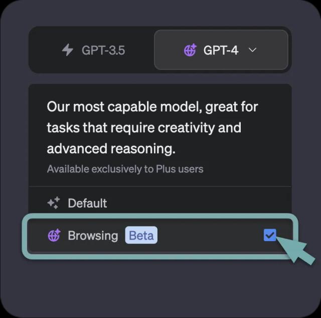 GPT4 모델에서 Browsing 선택